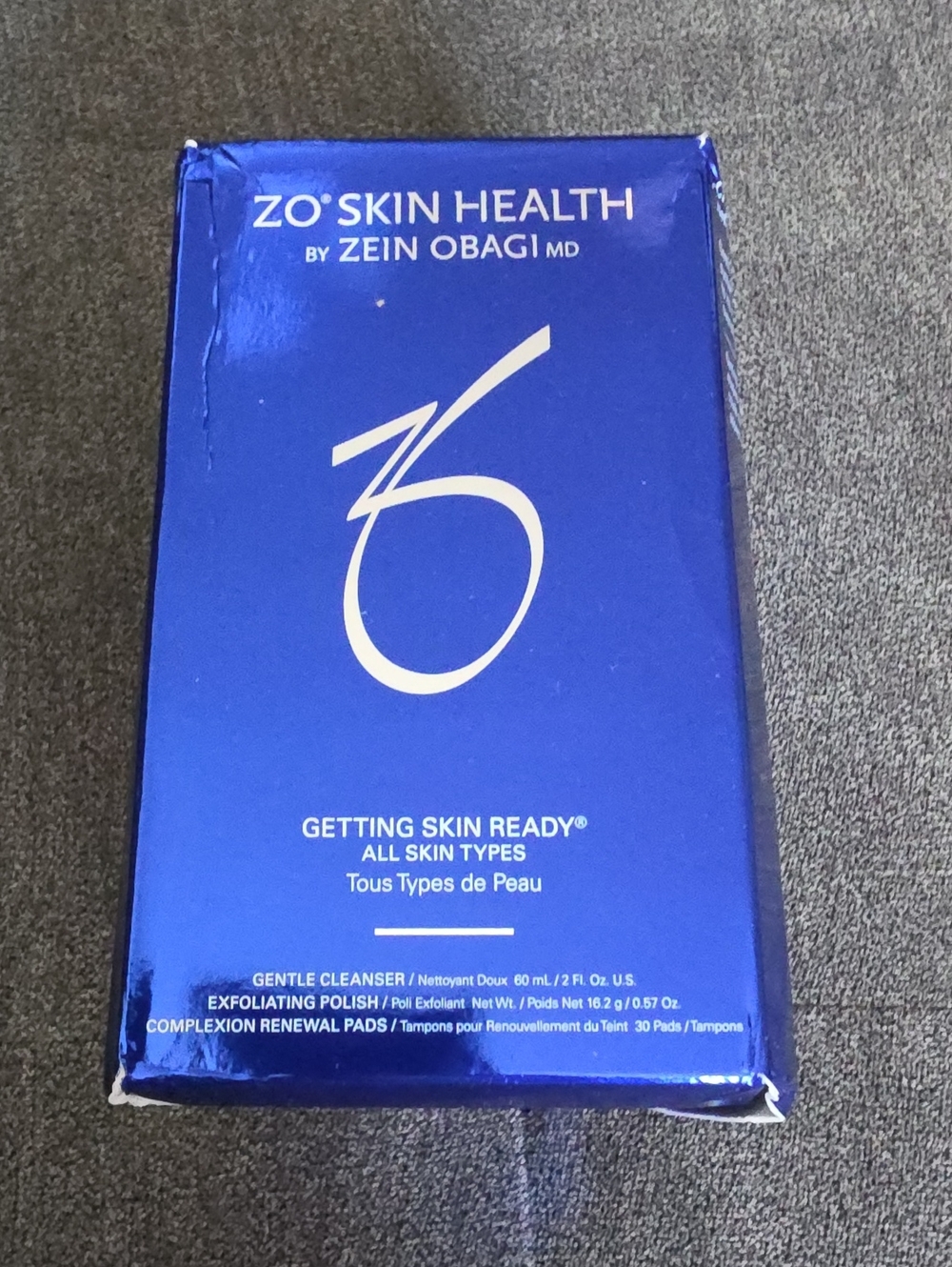 ZO Skin Health Getting Skin Ready KIT Exfoliating Polish+Gentle Cleanser+Pads